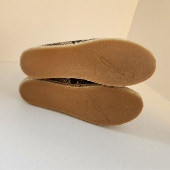B Brian Atwood Snakeskin Espadrille Flats Slip On Shoes Womens Size 8 Leather - Picture 6 of 9